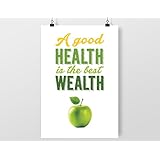 A Good Health Is The Best Wealth Apple A4 digital kunst drucken mauer dekor poster Kunstdrucke