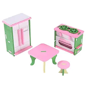 Jokereader Creative Mini Wooden Simulation Dollhouse Furniture Set Toy Kid Gifts(3) for Kids 2-12 Years All Toys