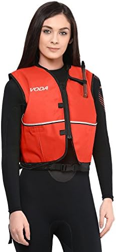 Adult Snorkel or Snorkeling Vest (Made in The USA) (Orange, Deluxe)