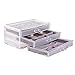 Produktbild Cdrox Kunststoff 3 Schicht Schubladen Make-Aufbewahrungsbehälter-Lippenstift-Organisator-Fall Schmuck Kopfschmuck Kosmetik-Anzeigen-Halter nach Oben
