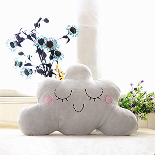 RYC Cadeaux Offert Coussin Decoration Canapé pour Enfant Décor Chambre Fille Garcon Oreiller Doudou PP Cotton Extrem Doux Nuage Gris 50 * 45cm