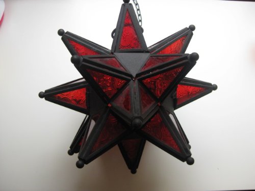 Preisvergleich Produktbild Tiffany Stern rot, 41336, Ø ca.27cm , 1Stk.