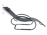 Meerweh Aluminium Schwingliege Deluxe XXL Swingliege Gartenliege Sonnenliege, Anthrazit, 160 x 75 x 85 cm - 8