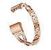 Produktbild Mode-Strap, Moeavan Kompatibel Fitbit Charge 2 Riemen Damen Fitbit Charge 2 Std. Riemen Armband Armreif Armbänder Zubehör Fit Bit Charge 2 Ersatzbänder Kleine Große Metall (Rose Gold)