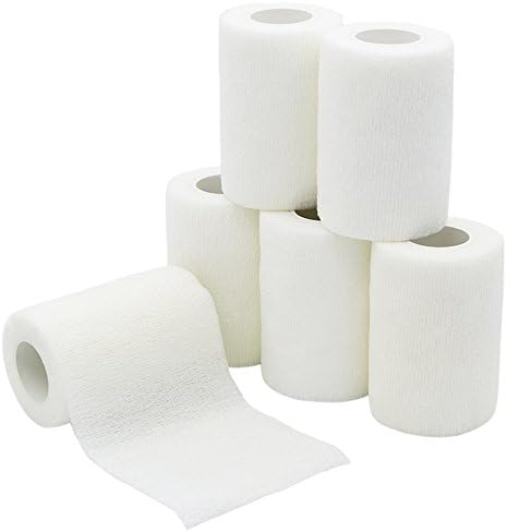 YuMai Cohesive Bandages 7.5cm x 4.5m, Pack of 6 - White