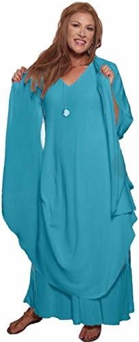 Lotustraders Women's Lagenlook Layered Maroccan ThreeQuarter Sleeve Dress
