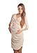 New Maternity Ruched Side V Neck Dress Pregnancy Wear Size 8 10 12 14 16 18 6408 Variety of Colours (12/14, Beige)