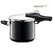 Produktbild Silit Sicomatic econtrol Schnellkochtopf 6,5l, Silargan Funktionskeramik, 3 Kochstufen Einhand-Drehregler induktionsgeeignet, spülmaschinengeeignet, schwarz, Ø 22 cm
