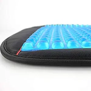 Yagviz Gel Cool Seat Flex Pillow Auto Ice Silk Cold Pad Summer Cool and Ventilated Seat Cushion (Blue)