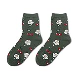 Calcetines de algodón Pom Pom, calcetines de peluche, zapatillas de chupete, calcetines con suela antideslizante y forro polar, calcetines con estampado de animales, puffs corriendo, zapatillas de invierno y zapatillas de correr para invierno gruesas, rodilleras de esquí alto, calcetines de nieve, calcetines térmicos para invierno