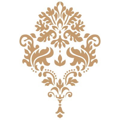 Stencil Deco Damasco 040. Misure: Dimensioni Esterne dello Stencil: 20 x 30 cm Misure Design: 17,7 x 25,6 cm