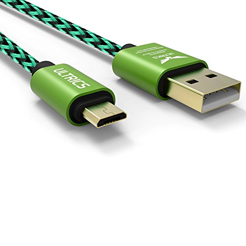 ULTRICS® Micro USB Kabel [3M – 9FT] Nylon geflochtenes Aufladeeinheits-Kabel Tangle geben Synchronisierungsauflade USB-androides Aufladeeinheits-Blei für Samsung-Galaxie, Sony, Nokia, Microsoft, Motorola, Kindle, Nexus, Huawei, LG, Xiaomi, OPPO – Lebenszeit-Garantie, Geld frei Zurück Garantie - 5