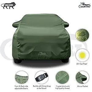 XG Brand 4X4 Material Fabric Waterproof Car Cover for Honda Amaze (Mehndi Color with Mirror Pockets)