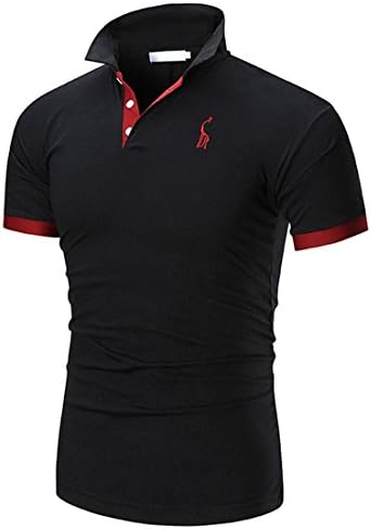 Mens T Shirts,Mens Shirts Short Sleeve,Mens Shirts,Mens Tops,Mens Shirts Casual,Mens Tops Summer,Men Shirt New Look,Moonuy Men Fawn Casual Business Pullover (XL, Black)