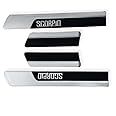 Panewaj Compatible with Mahindra Scorpio Silver & Black Abs Plastic Car Door Body Side Moulding Cladding Set 4 Pcs