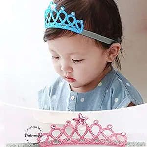 BabyMoon Baby Girl Rhinestone Crown Headbands Toddler Princess Headband Hair Accessories Glittering