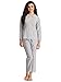Clovia Women Cotton Stripe Print Top & Pyjama Set - Grey RS.773.00