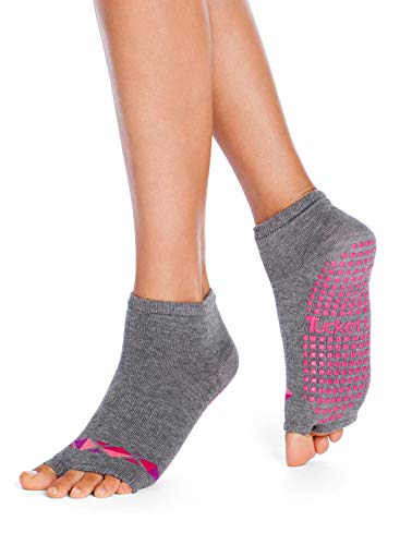 Tucketts Chaussettes de Yoga, Chaussettes Antiderapantes Femme Skid pour Barre Pilates Ballet Sport Trampoline Polaires, Chaussettes Hommes Coton