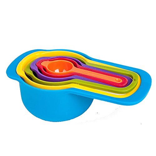Neues Design Rainbow 6 PCS/1 SET Bunt Lebensmittelqualität PP Kunststoff stapelbar Messlöffel Cups Löffel Set Backen Küche DIY Tools - 2
