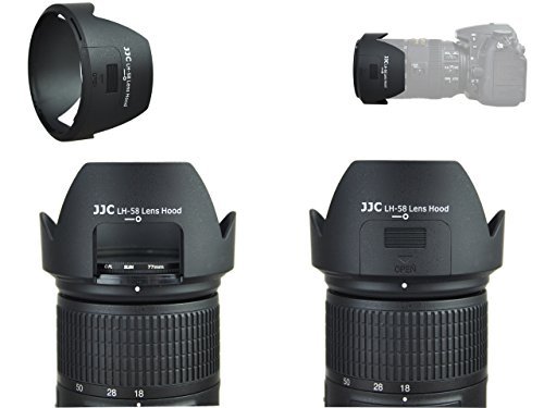 Mod  le sp  cial avec fensterausschnitt pare-soleil lH - 58 pour nikon aF-s dX nIKKOR 18   300 mm f 3 5   5 6 g eD vR avec casquette avec d  verrouillage interne