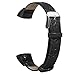 Produktbild FBGood Classic Lederband Ersatz Uhrenarmband Kompatibel mit Huawei Honor Band 5/4, Mode Einfarbig Weiches Leder Geschäft Armband Sportarmband Unisex Watch Ersatzband