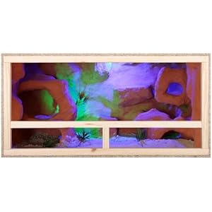 Terrarium Holzterrarium Terrarien Holzterrarien Seitenbelüftung 80x50x50cm // Reptilien Reptil