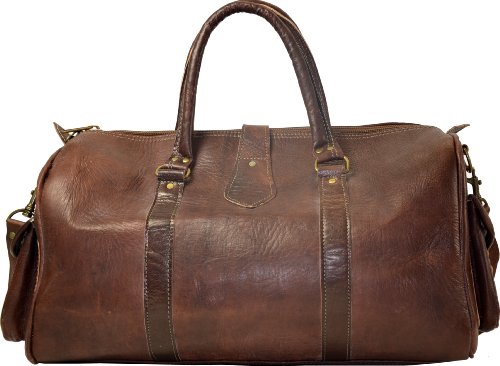 Gusti Leder nature „Robin“ Reisetasche Handgepäck Sporttasche Wochenendtrip Tasche Umhängetasche Ledertasche Freizeittasche Groß Stylisch Lederreisetasche Henkel Damen Herren Vintage Retro Style V26 - 7