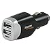 AmazonBasics 4.0 Amp Dual USB Car Charger for Apple and Android Devices - Black RS.625.00