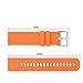 Produktbild Altsommer 7 Farben Armbandl für Garmin Vivoactive 3 Einfarbig Silikon Sportarmband Sportuhr Armband Silikon Sportarmband Uhr Armband Ersatzarmband für Damen Herren Schwarz Weiß (Orange)