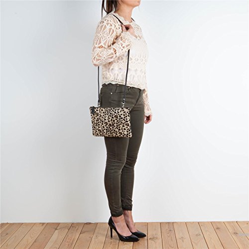 Ladies Jones Bootmaker Apres Black - Beige Clutch Bag Size 1SIZE