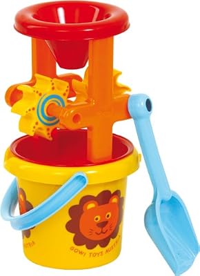 Gowi 558-35 - Jeu D'eau Et De Plage - Seau Moulin - 3 Pièces - Coloris aléatoire