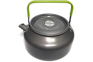 Ecent Tragbar Aluminium Camping Wasserkocher Kessel Teekanne Kaffeekanne für Outdoor Picknick Wandern 0,8L / 1,2L
