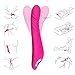 Produktbild Proxoxo Vibratoren für sie Silicone Klitoris und G-punkt Stimulation Vibratoren Dildo Vibrator mit Klitorisstimulation und 9 Modes Vibration, Wasserdicht Erotik Spielzeug für Frauen Paare, Einsteiger und Erfahrene Leute