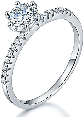 CARSINEL White Cubic zirconia womens Ring Jewelry Size L 1/2 O Q S (L 1/2)
