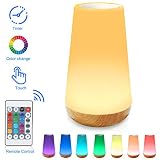 【Brillo ajustable Iluminación de 360 °】la lámpara táctil proporciona 5 niveles de brillo, 13 colores y 3 modos (flash, luz estroboscópica, atenuación). Simplemente toque el panel de control táctil para alternar el brillo suave, moderado o máximo, o use el control remoto para personalizar el brillo para cada color y modo de luz. La iluminación agradable a la vista proporciona una luz más uniforme y delicada. Perfecto como luz nocturna de guardería para que sus hijos se sientan seguros en la oscur