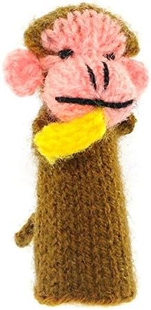 THEATRE Finger Puppet Monkey Puppets Toy for Playing and Learning Hand Knitted Soft Wool for Baby and Child
