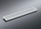 Clásico bonito sin tiempo. Naber rejilla de ventilación 1. Recorte de dimensiones 474 x 65 mm, Plata