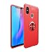 Produktbild Hülle Xiaomi Mi Mix 3,Silikonhülle Xiaomi Mi Mix 3,SaKuLa Neu Original Xiaomi Mi Mix 3 Handyhüllen mit Metall 360 Rotation Verstellbarer Ring Grip Halter Ständer Personalized Design Kompatibel mit Magnetischer Autohalterung,Ultradünnen Slim Fit Stoßdämpfung Silikon Stoßfänger Tasche Handytasche Etui Bumper Soft Flexible TPU Smartphone Schutzhülle Case Cover Handycover für Xiaomi Mi Mix 3-Voll Rot