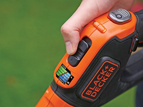 Black+Decker 18V 4.0Ah Akku-Rasentrimmer, Powercommand, EasyFeed, inkl. Akku und Ladegerät, 30cm Schnittbreite, STC1840EPC, schwarz orange - 4
