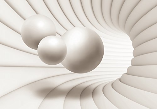 FOTOTAPETE ,,3D Architecture 110′ 366 x 254cm 3 D 3D Abstrakt Architektur Raum Kugeln Modell Dimension Tapete inklusiv Kleister NEU XXL - 2