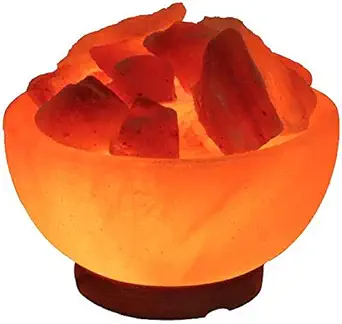 Science that Heals Rock Salt Lamp Fire Bowl