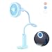 Produktbild Handheld 2 in 1 LED Schreibtischlampe mit Kühlventilator elektrischer Ventilatorklammer, Spaziergänger ohne flackernde Schreibtischbettlesung justierbarer Hals mit zwei Ventilatorgeschwindigkeiten