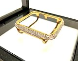piixy Bling-Bling Diamanten Metall Lünette für Apple Armbanduhr iWatch S1/S2/S3 Sport & Edition Non-Ceramic Version Die kleinere Größe 38 mm und 42 mm
