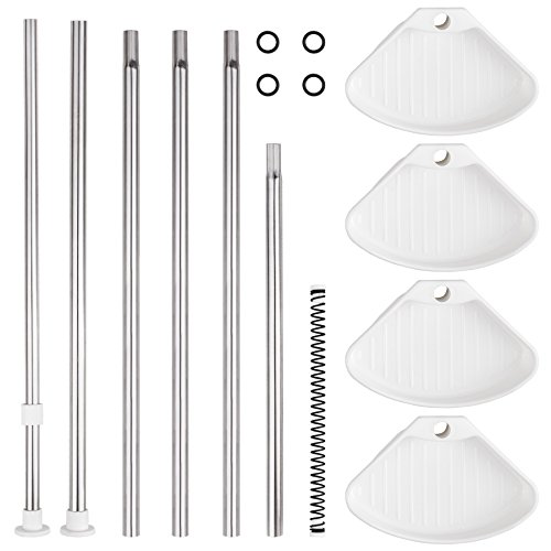 TecTake® Edelstahl Teleskop Duschregal Duschecke Eckregal Duschablage Ablage 4 Böden - 3