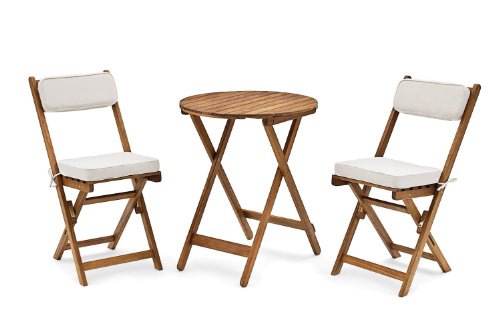 Belardo Balkon-Set Minoa, Braun, Stuhl: 38 x 54 x 82 cm, Tisch:, Ø 60 x 72 cm