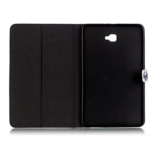 Samsung Galaxy Tab A 10.1 Hülle,Galaxy Tab A 10.1 (2016) Ledertasche Smart Cover,Ekakashop Bunt Muster Painting Finger Flip Magnetverschluss PU Leder Wallet Case Kunstleder Etui Schale Ständer Tasche Etui Schutzfolie mit Einstellbarem Blickwinkel Schutzhülle und Kreditkarte Card Holder Slot für Samsung Galaxy Tab A 10.1 Zoll (2016 Version SM-T580N SM-T585N) + 1x Kostenlos Ständer (Farbe zufällig) - 3