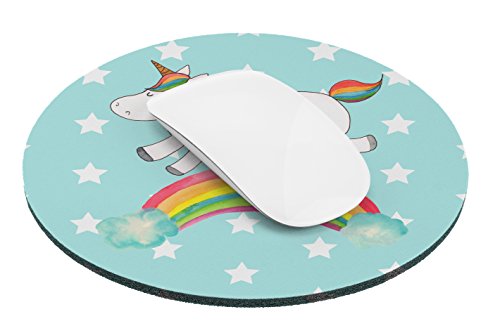 Mr. & Mrs. Panda Mauspad rund Einhorn Regenbogen – 100% handmade in Norddeutschland – Einhorn, Unicorn, Regenbogen, Glitzer, Einhornpower, Erwachsenwerden, Einhornliebe, Einhornautobahn Mouse Pad rund, Mousepad, Computer, PC, Kreis, Mauspad, Maus, Geschenk, Druck, Schenken, Motiv, Arbeitszimmer, Arbeit, Büro Einhorn, Unicorn, Regenbogen, Glitzer, Einhornpower, Erwachsenwerden, Einhornliebe, Einhornautobahn - 2