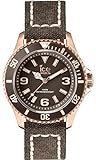 Ice-Watch Unisex-Armbanduhr Canvas Brown Analog Quarz Leder CA.BN.RG.U.C.14
