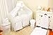 Stunning Baby Cot/Cot Bed Canopy Drape/ Mosquito Net Big 320cm and Holder (WHITE)