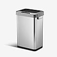 EKO EK9262MT-45L Horizon 45 Liter/11.9 Gallon Rectangular Motion Sensor Trash Can, Brushed Stainless Steel Finish